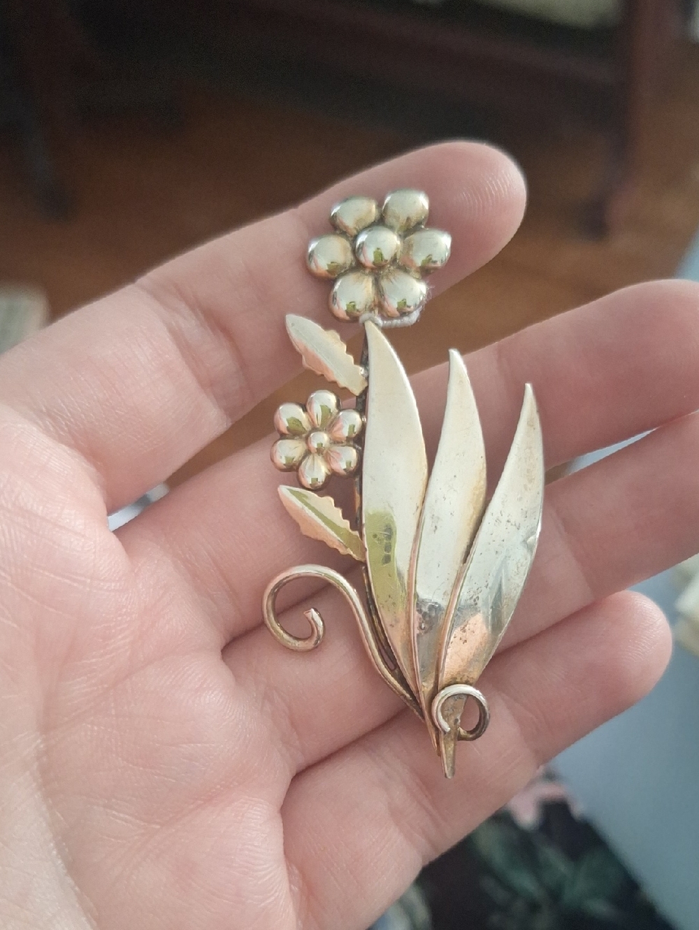 Sterling Silver Marked Brooch